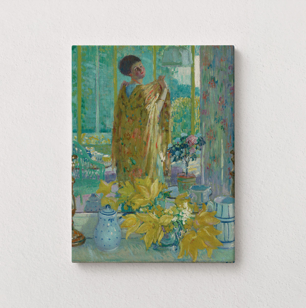 Teal: Yellow Tulips