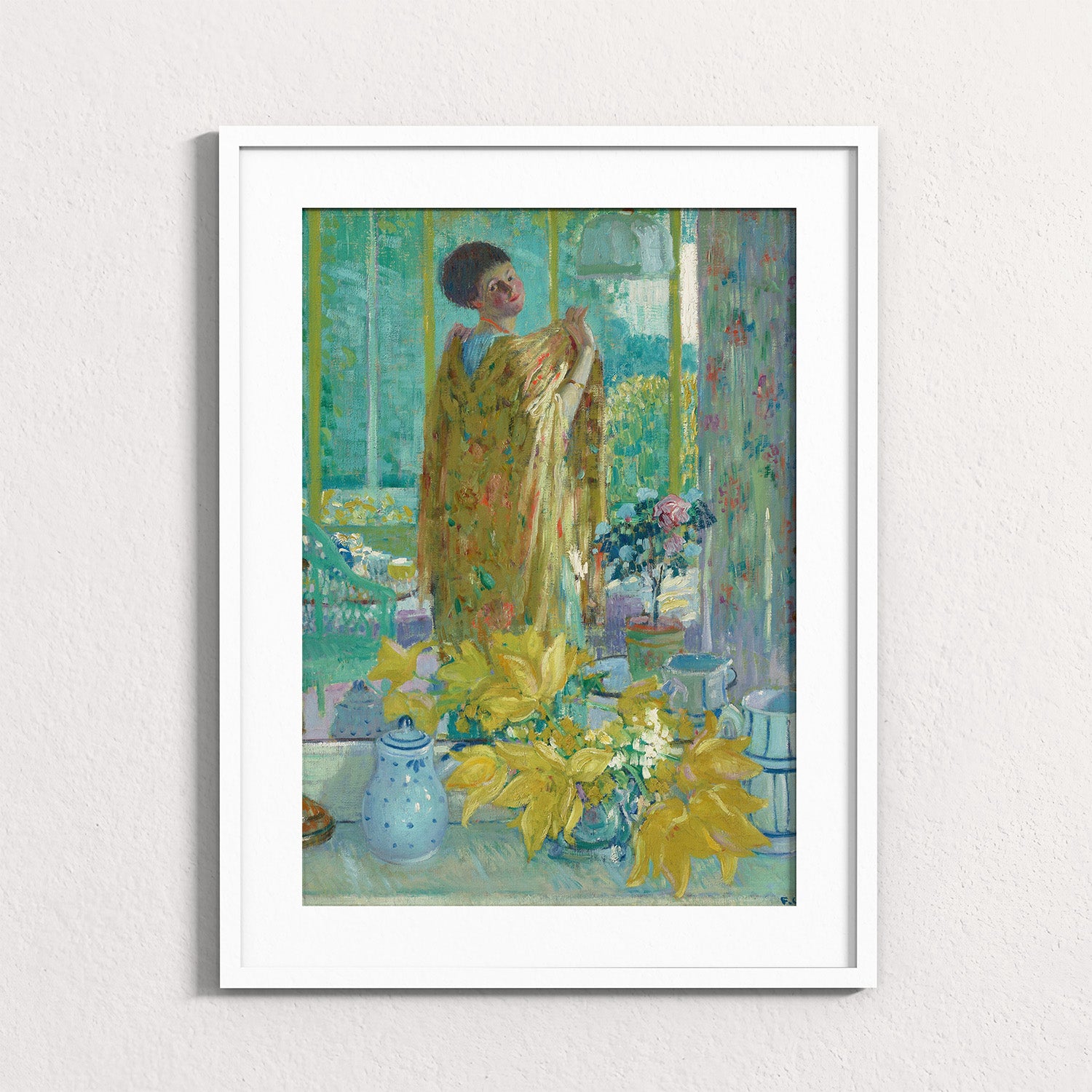 Teal: Yellow Tulips