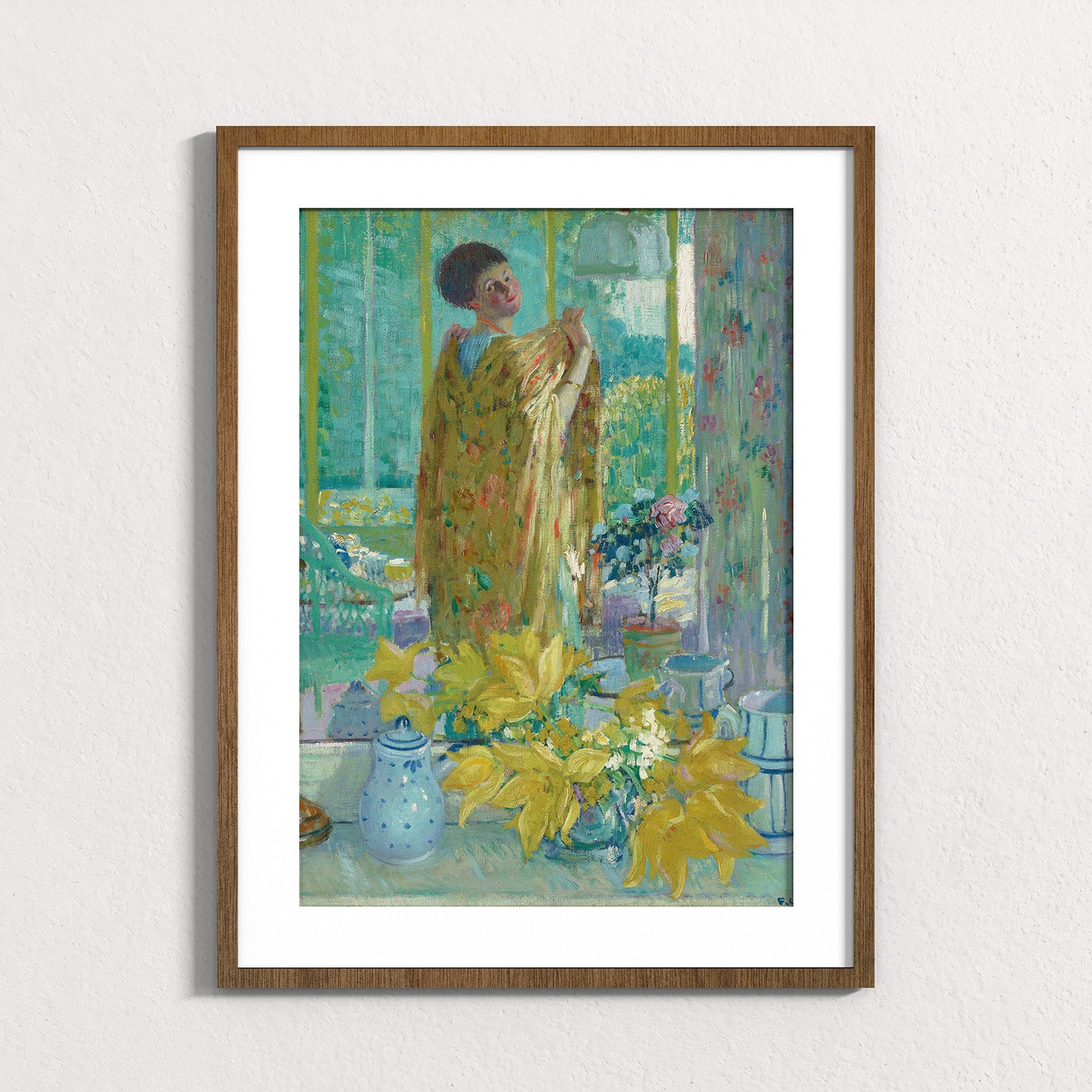 Teal: Yellow Tulips