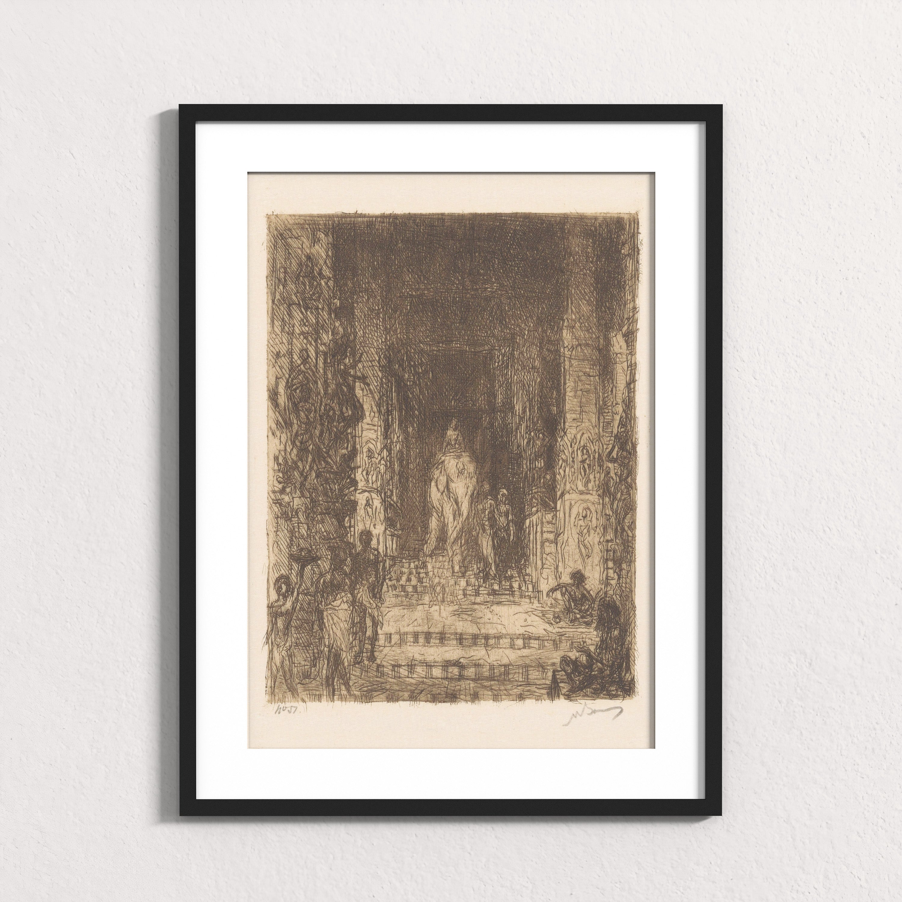 Elephant in the Temple Mandapam