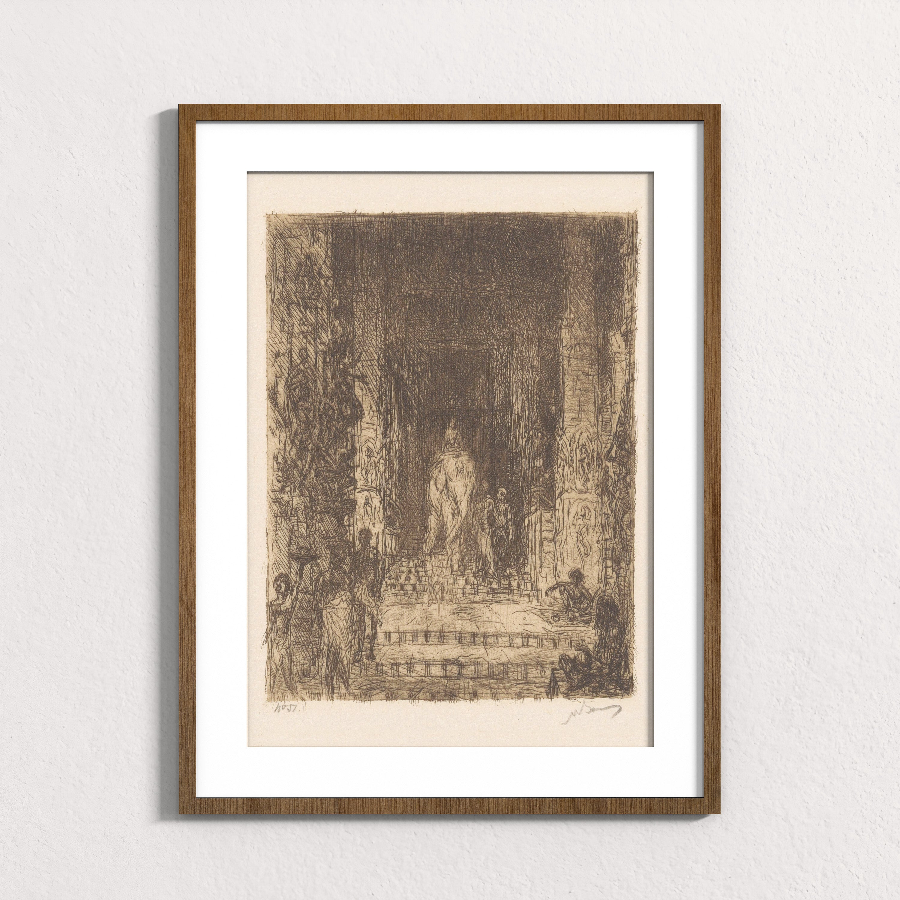 Elephant in the Temple Mandapam