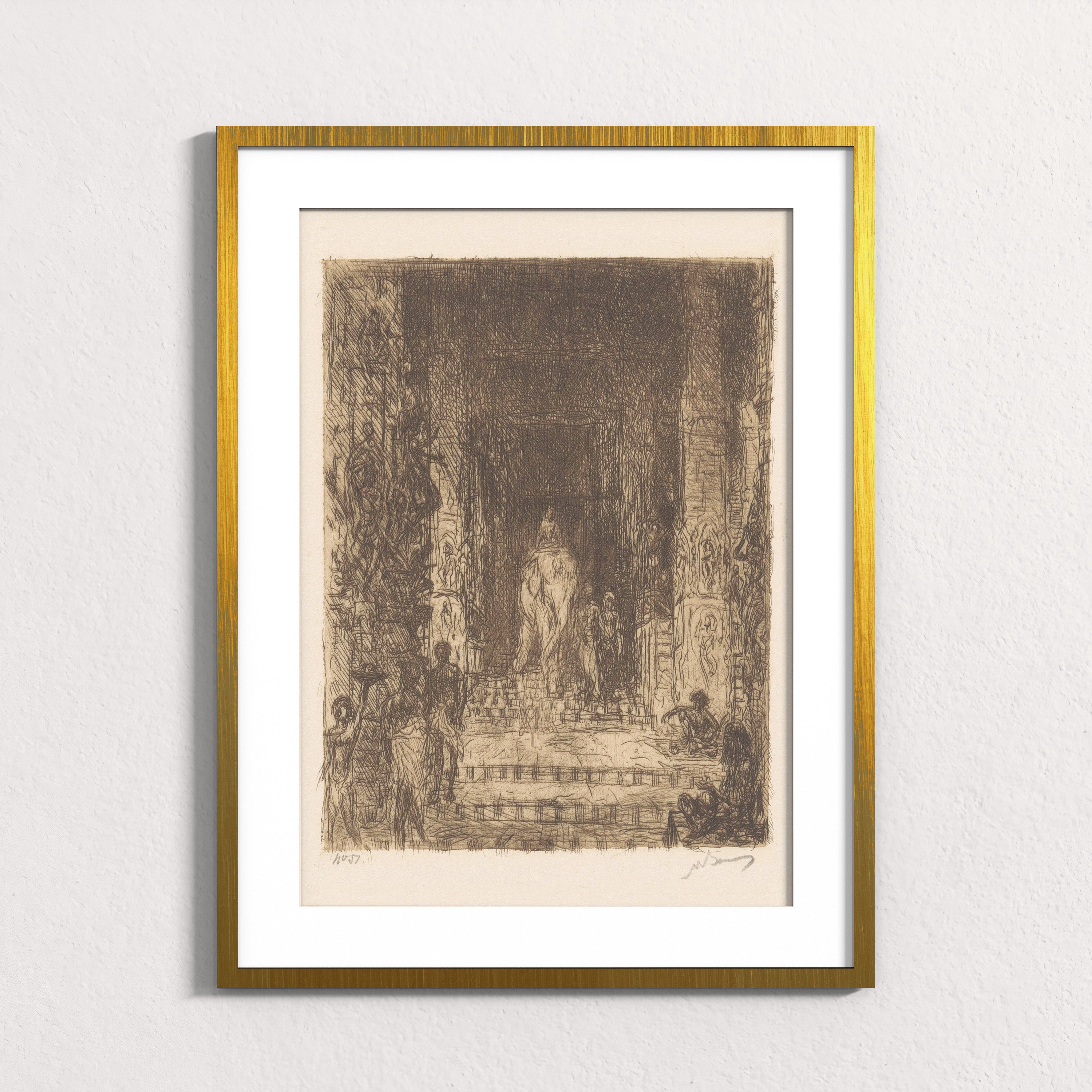 Elephant in the Temple Mandapam