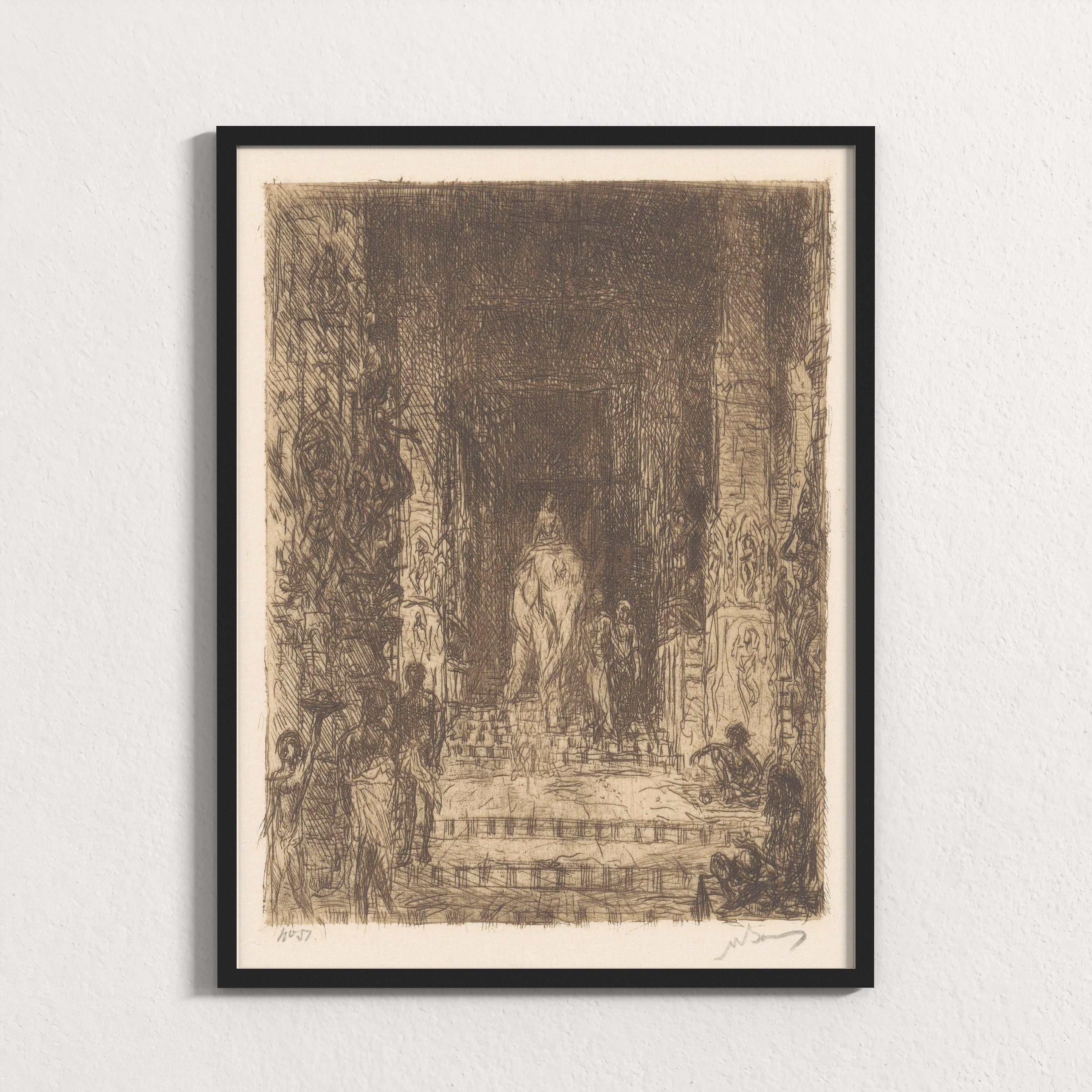 Elephant in the Temple Mandapam