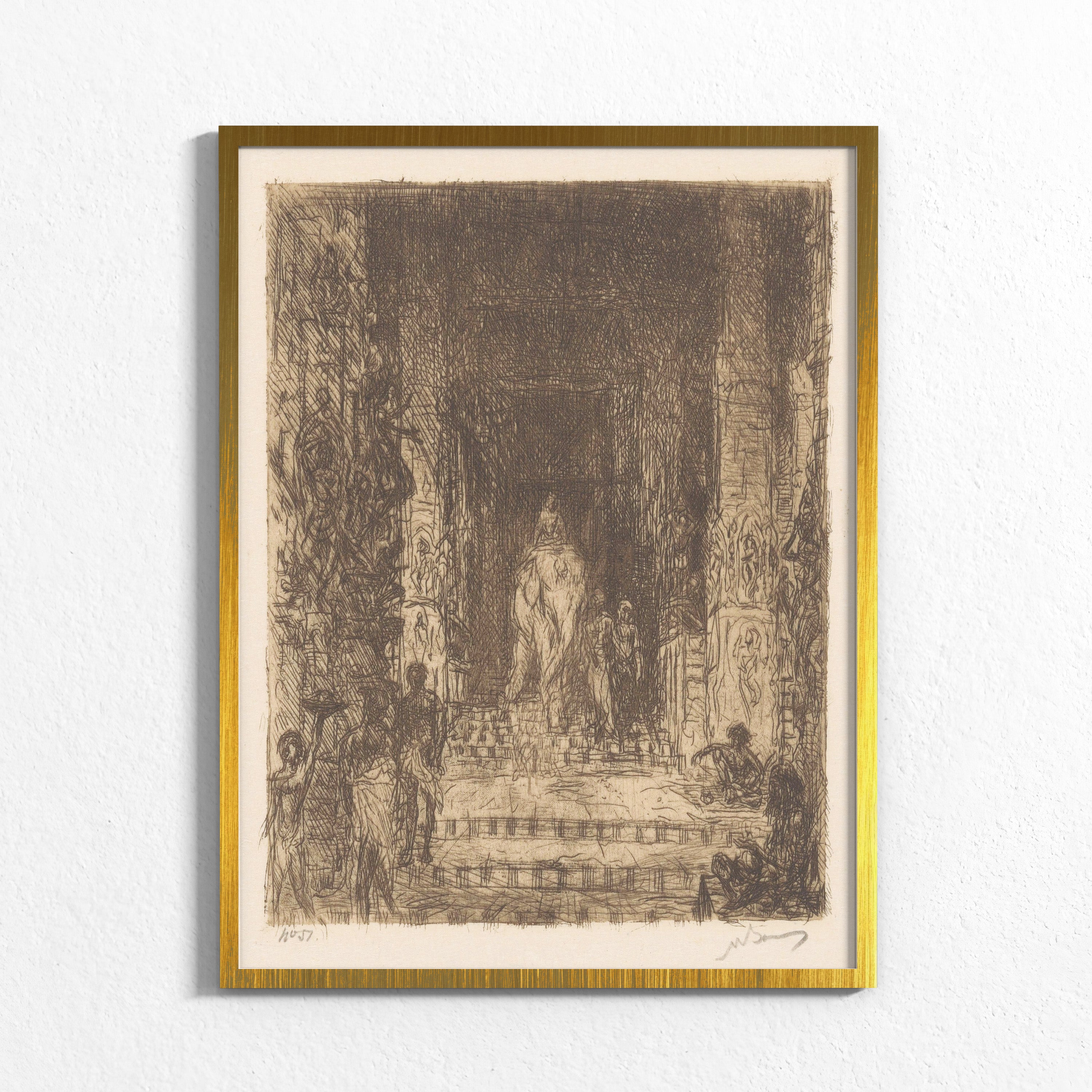 Elephant in the Temple Mandapam