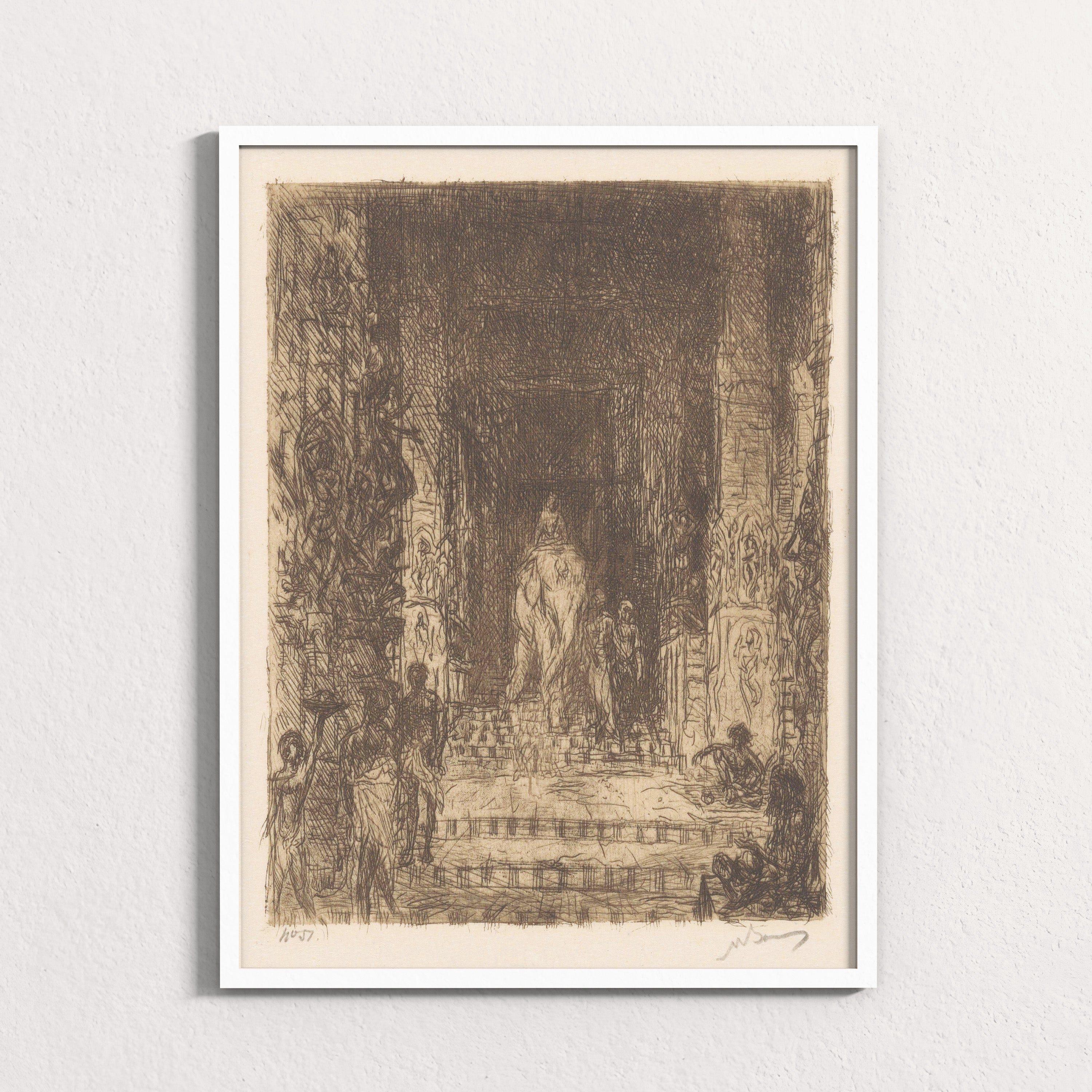 Elephant in the Temple Mandapam