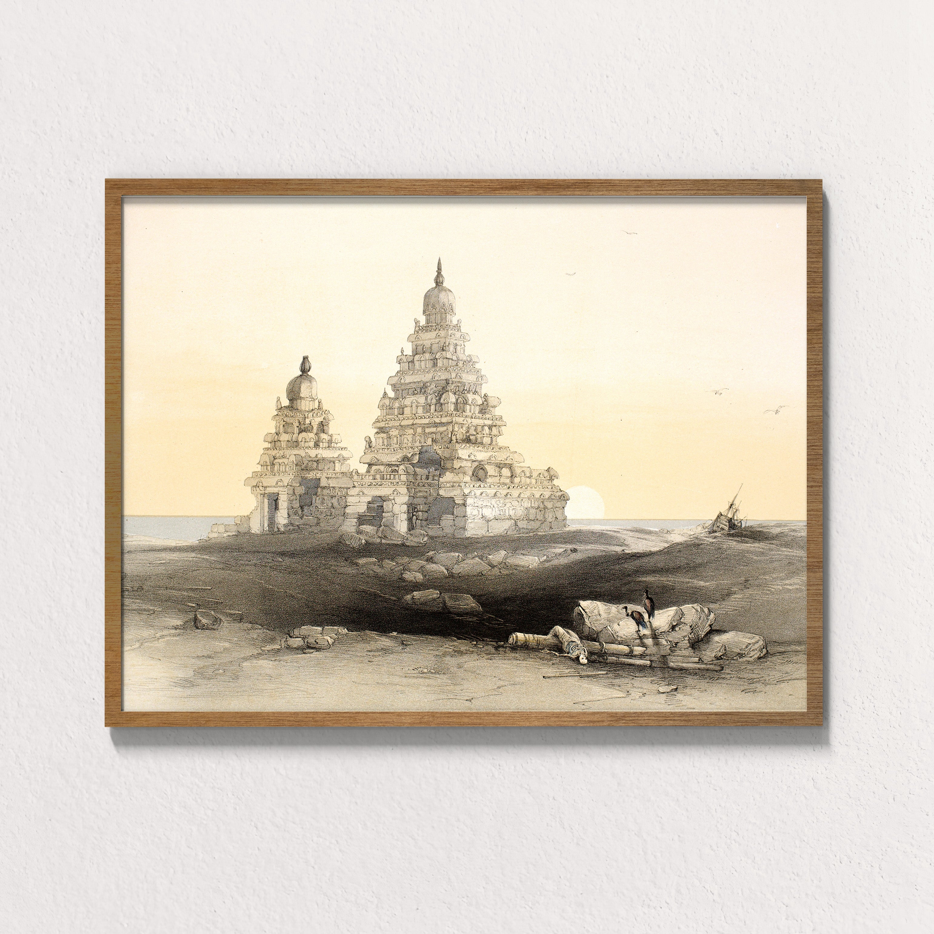 Stone and Tide at Mahabalipuram