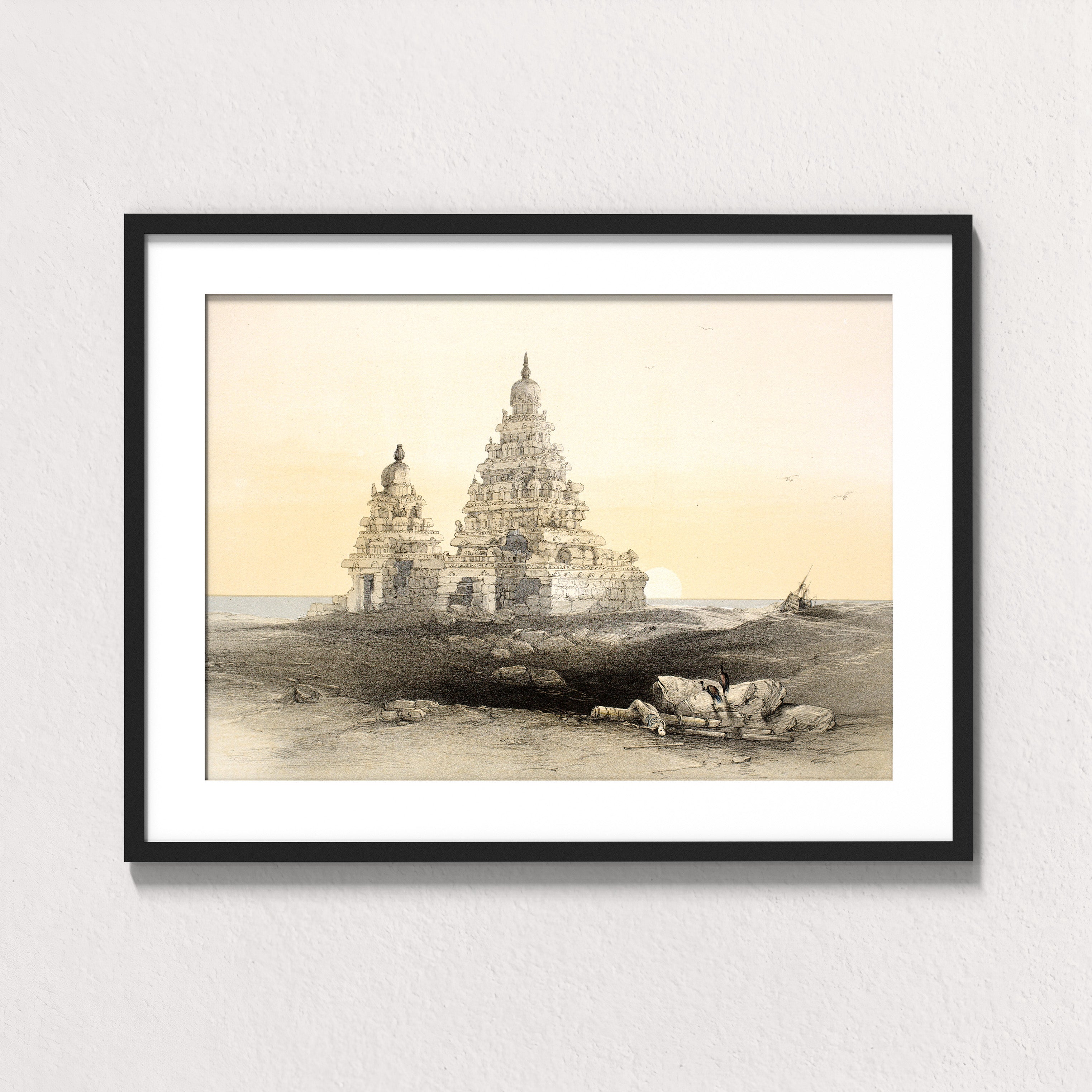 Stone and Tide at Mahabalipuram