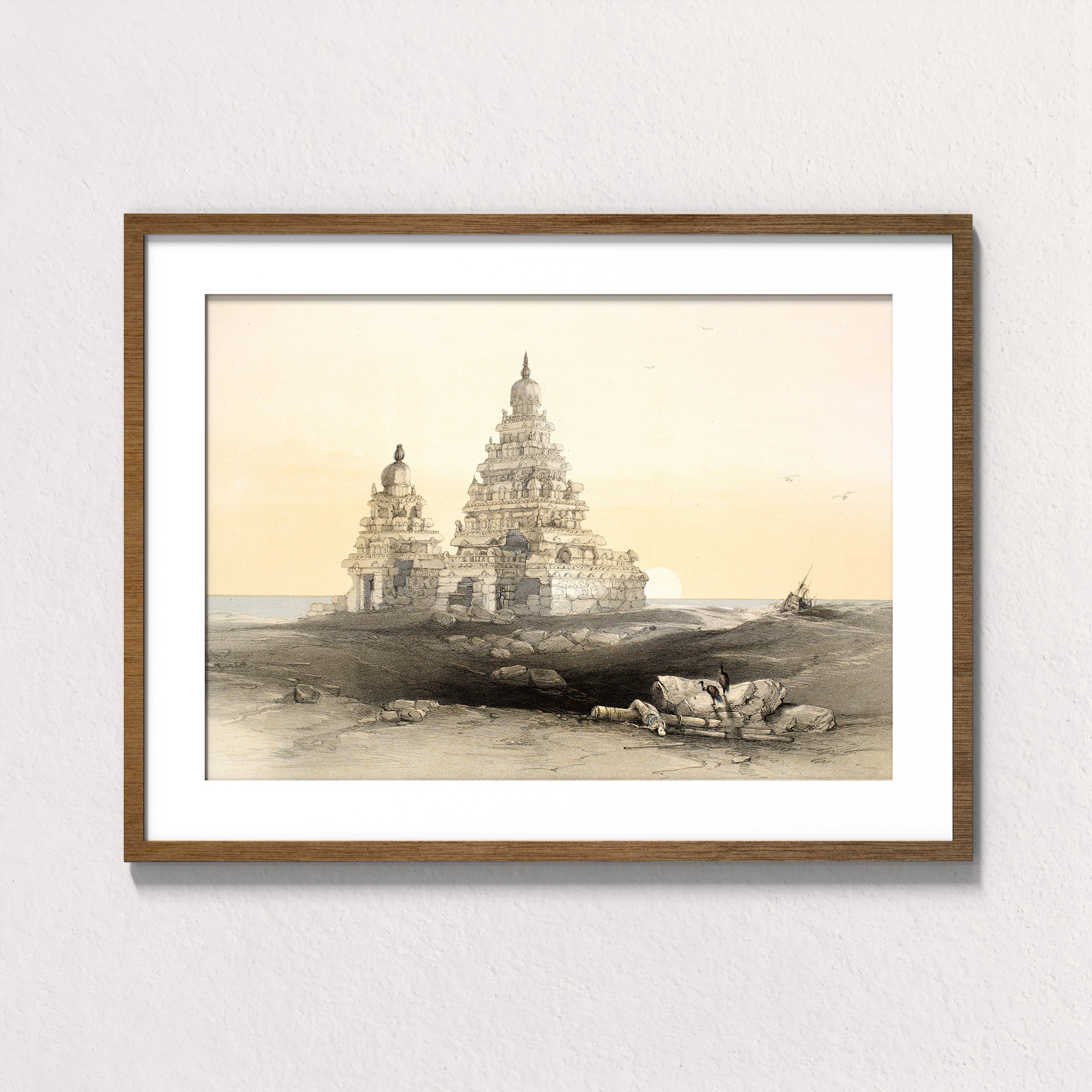 Stone and Tide at Mahabalipuram