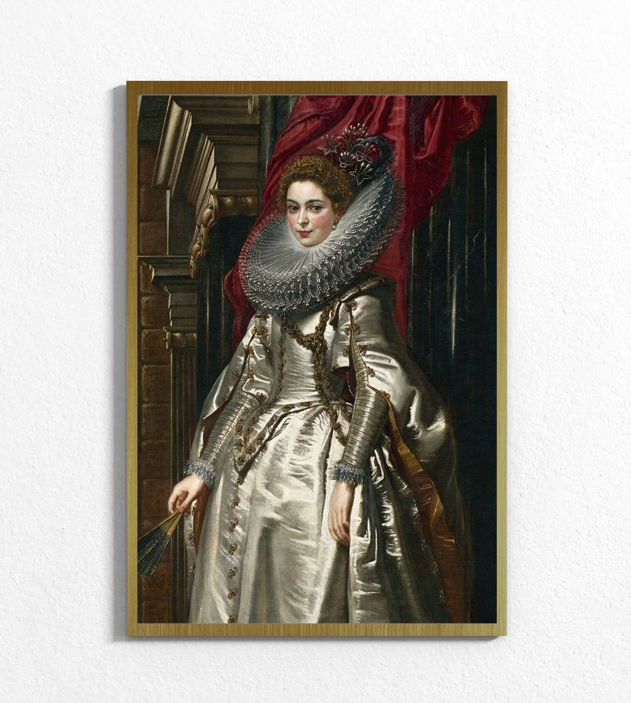 The Noblewoman in Silver and Crimson