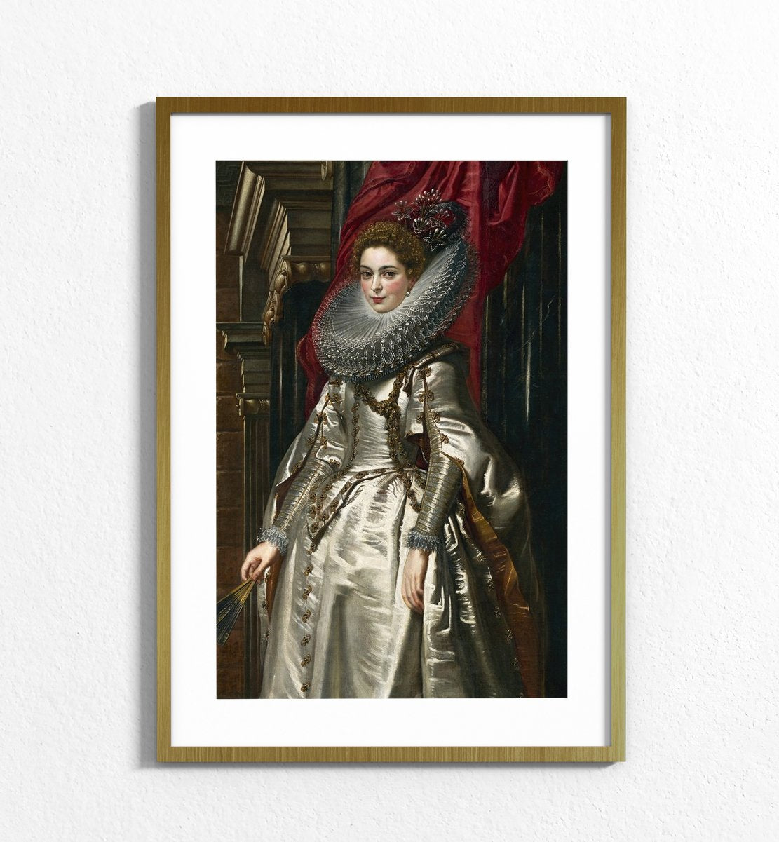 The Noblewoman in Silver and Crimson