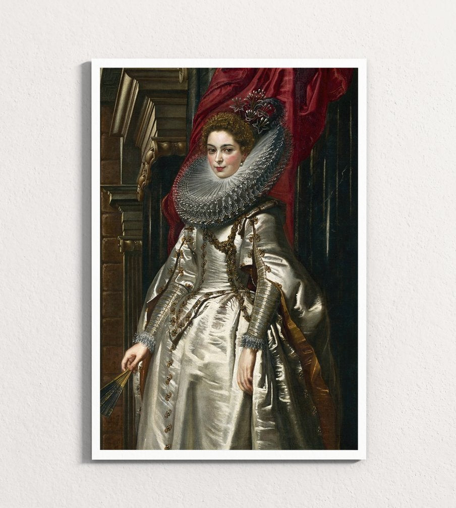 The Noblewoman in Silver and Crimson
