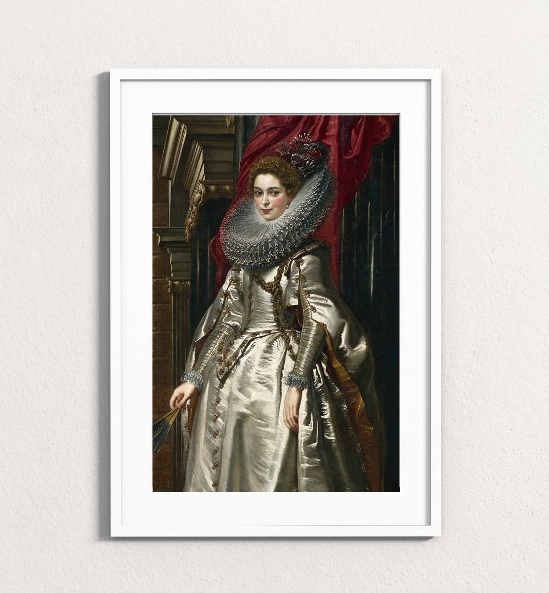 The Noblewoman in Silver and Crimson