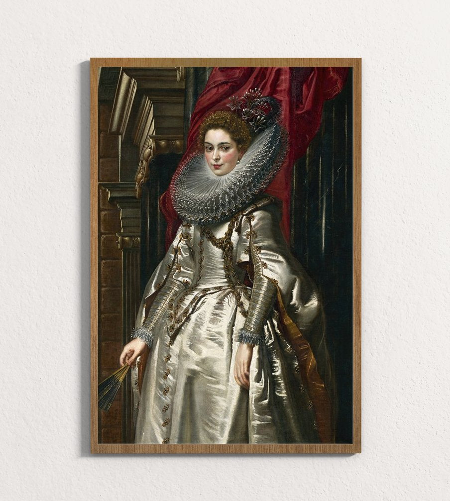 The Noblewoman in Silver and Crimson